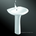 fregadero del lavabo del lavabo del baño montado en la pared mejor vendido con el pedestal